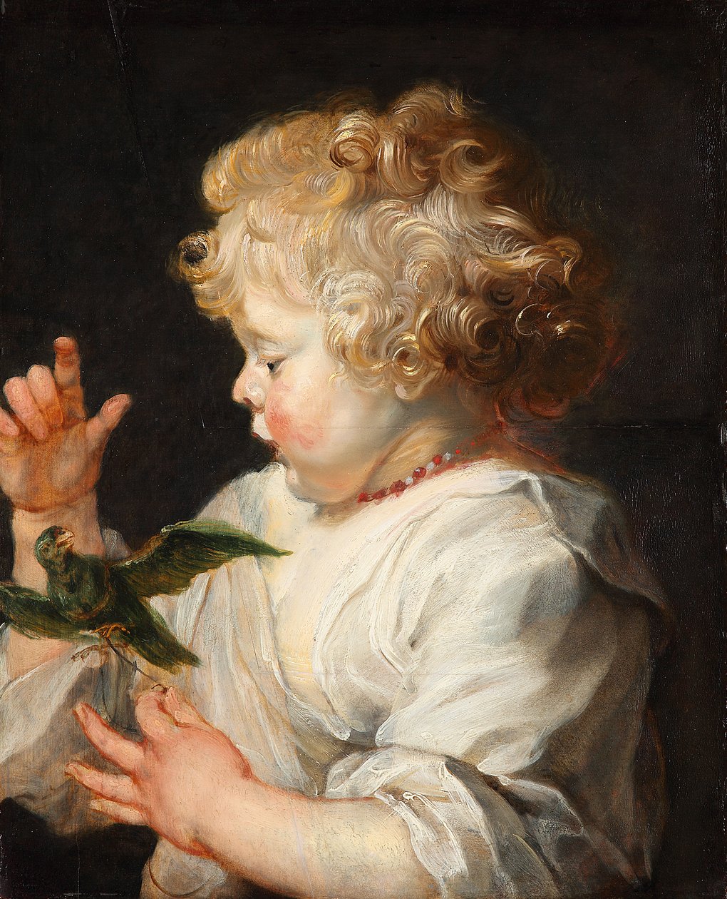 Niemiecki: Portret dziecka z ptakiem Dziecko z ptakiem autorstwa Peter Paul Rubens