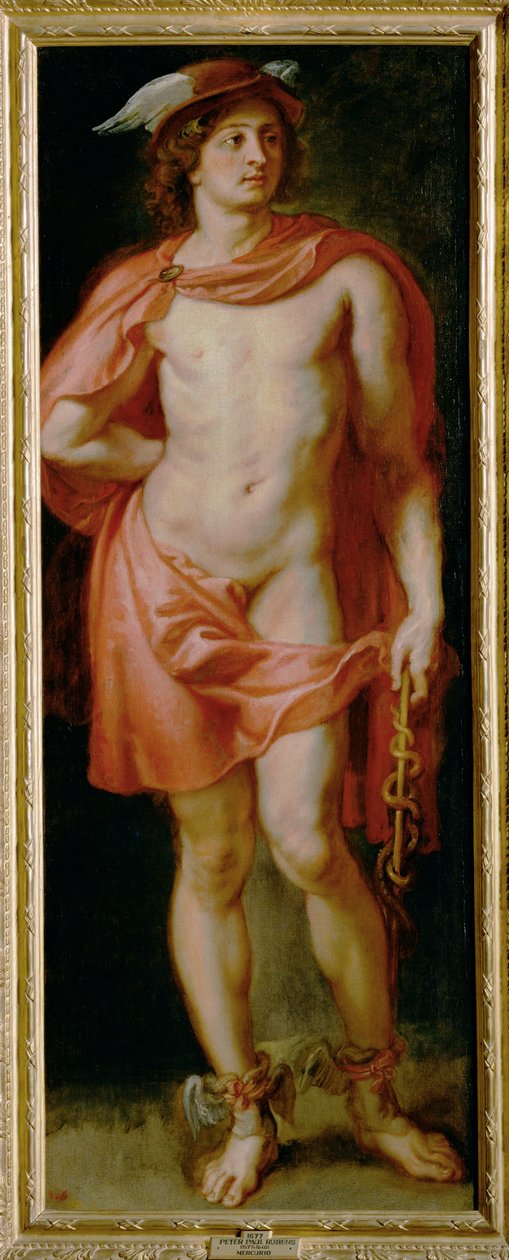 Bóg Merkury, namalowany dla Torre de La Parada (obraz na płótnie) autorstwa Peter Paul Rubens