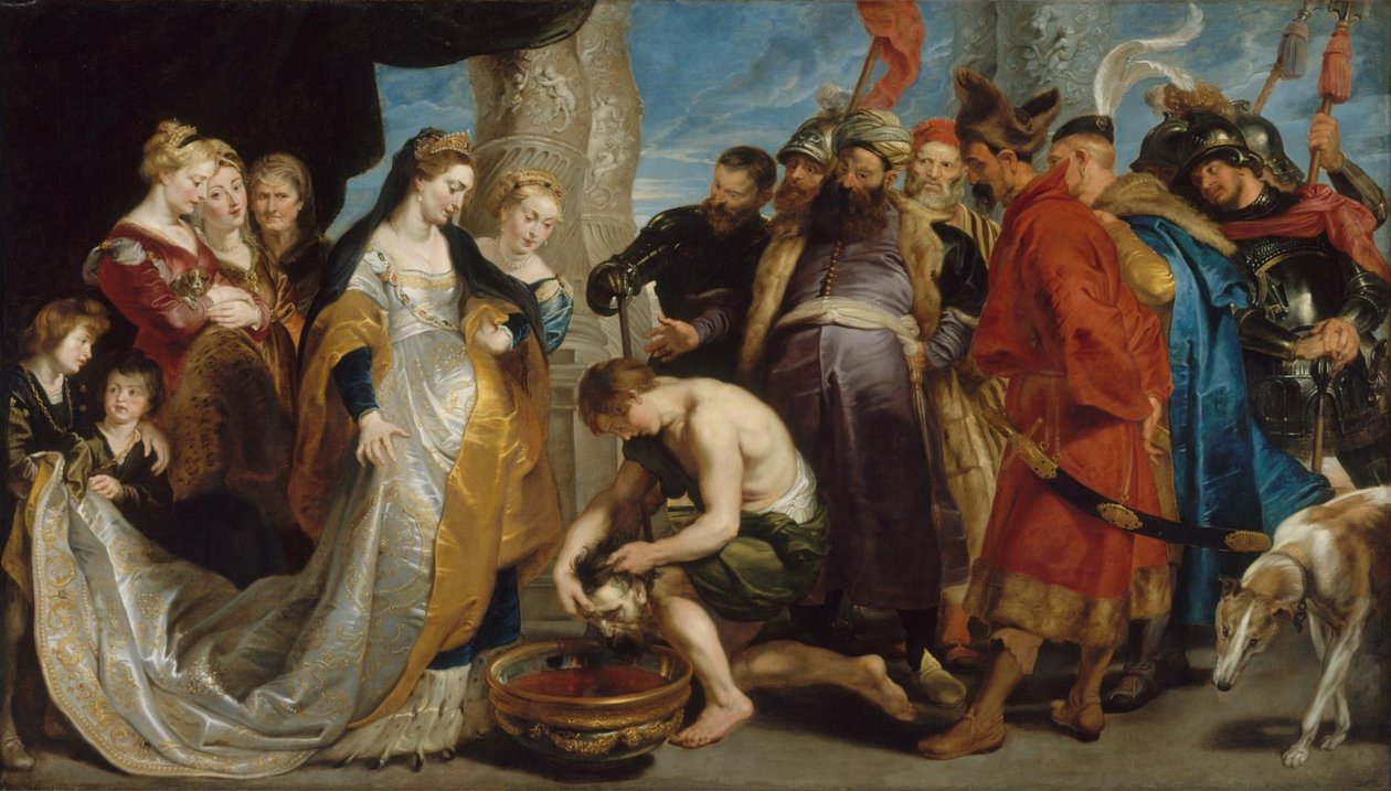 Głowa Cyrusa przyniesiona królowej Tomyris autorstwa Peter Paul Rubens