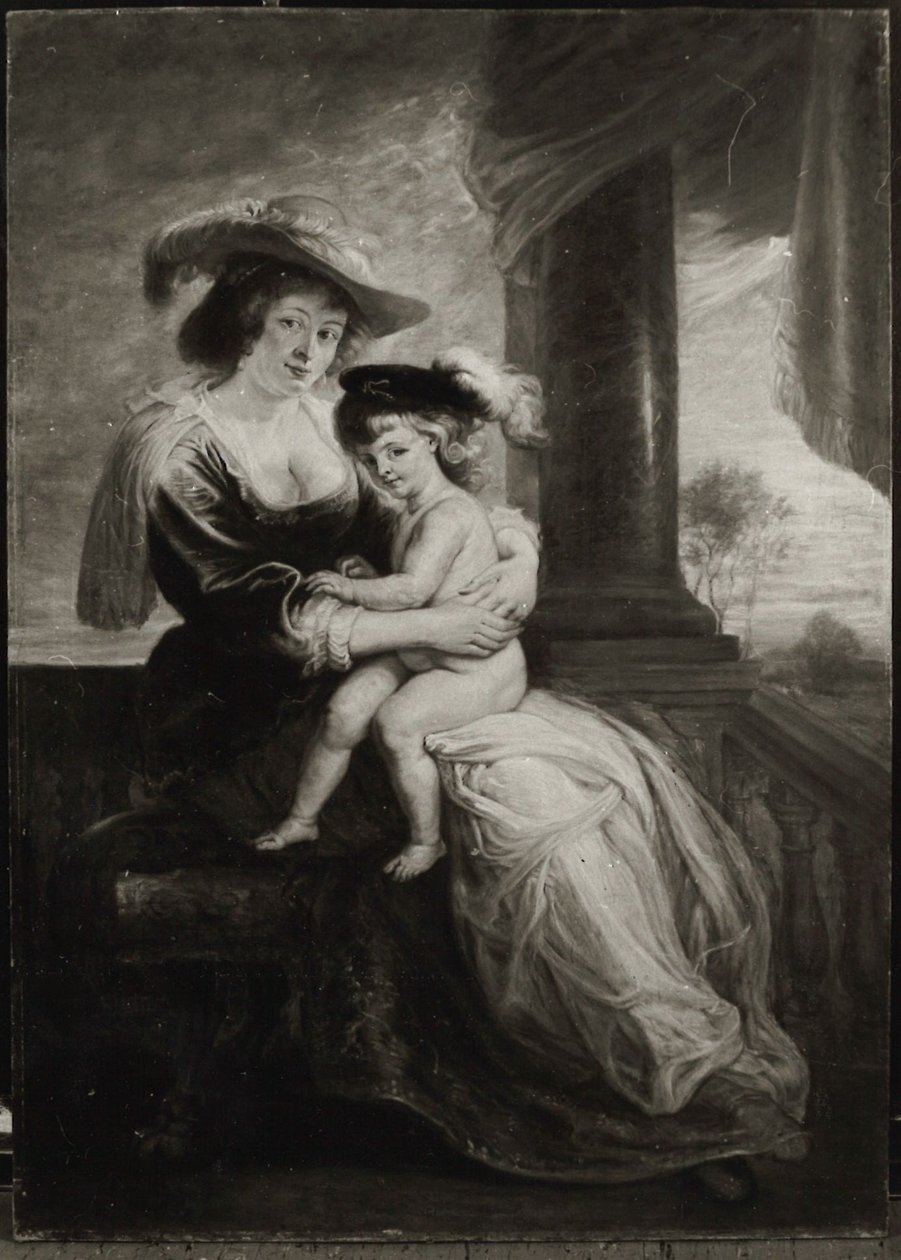 Helene Fourment i jej syn Frans (kopia według) autorstwa Peter Paul Rubens