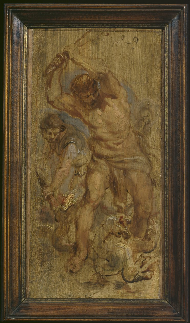 Herkules zabija Hydrę ok. 1639 r autorstwa Peter Paul Rubens