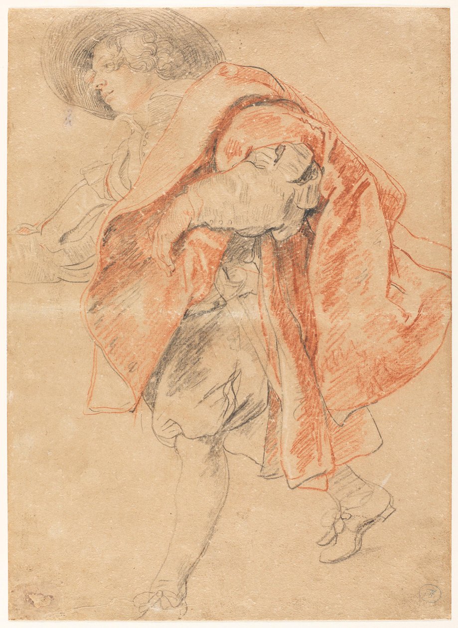Młody mężczyzna schodzący po schodach autorstwa Peter Paul Rubens
