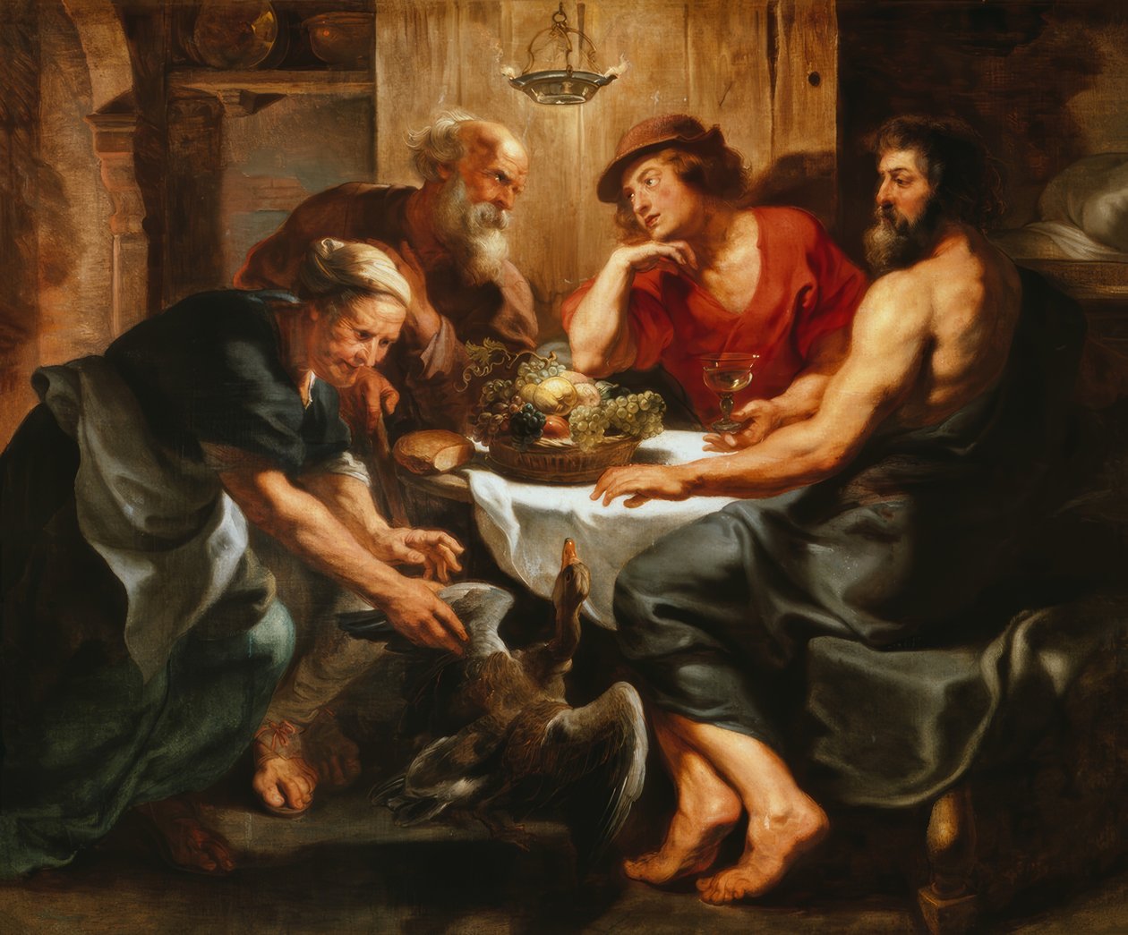 Jowisz i Merkury z Filemonem i Baucis autorstwa Peter Paul Rubens