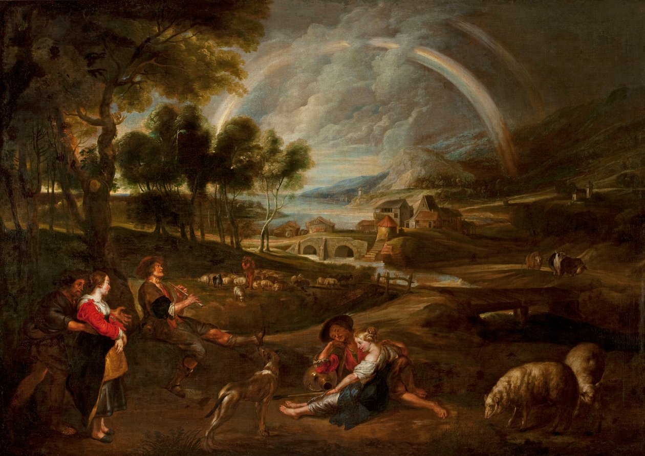 Krajobraz z tęczą autorstwa Peter Paul Rubens