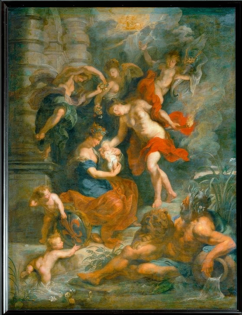 Narodziny Królowej Marii Medycejskiej we Florencji 26 kwietnia 1573 r. autorstwa Peter Paul Rubens