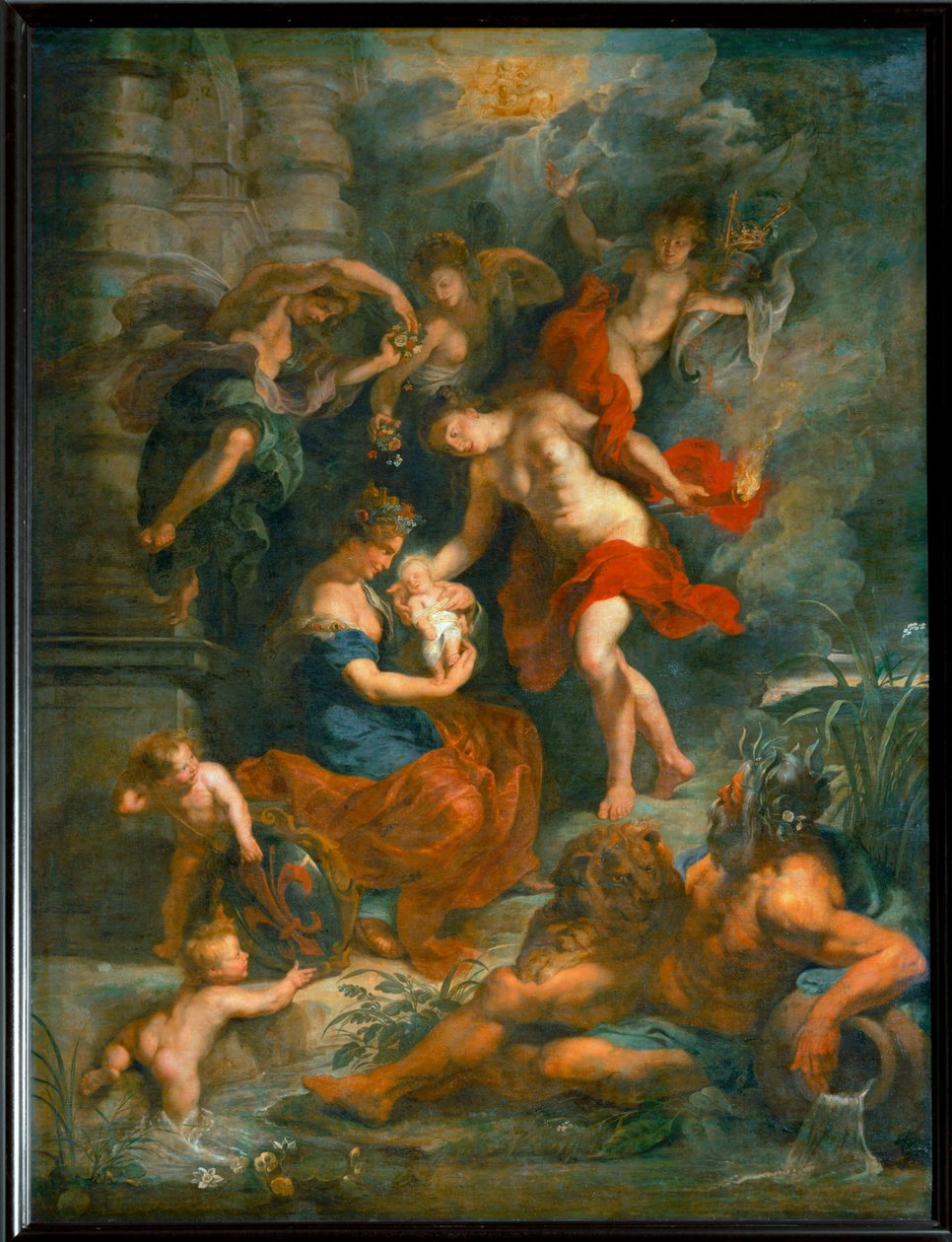 Narodziny królowej Marii Medycejskiej we Florencji 26 kwietnia 1573 r. ... autorstwa Peter Paul Rubens