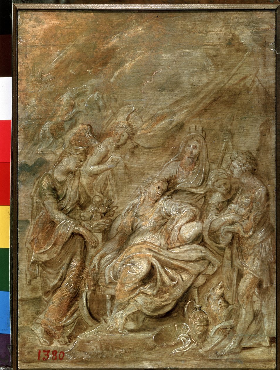 Narodziny Delfina Ludwika XIII (1601-1643) (Narodziny Delfina Ludwika XIII). Obraz Petera Paula (Pierre-Paul) Rubensa (lub Peter Paul lub Petrus Paulus) (1577-1640). Olej na drewnie, 33,6 x 24 cm autorstwa Peter Paul Rubens