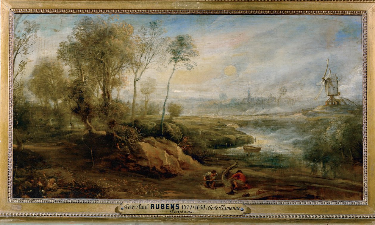 Pejzaż z ptasznikiem (obraz na drewnie) autorstwa Peter Paul Rubens