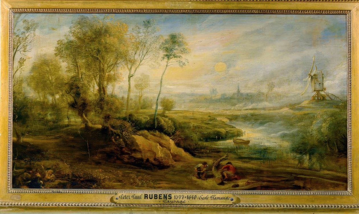 Krajobraz z płytami dla ptaków autorstwa Peter Paul Rubens