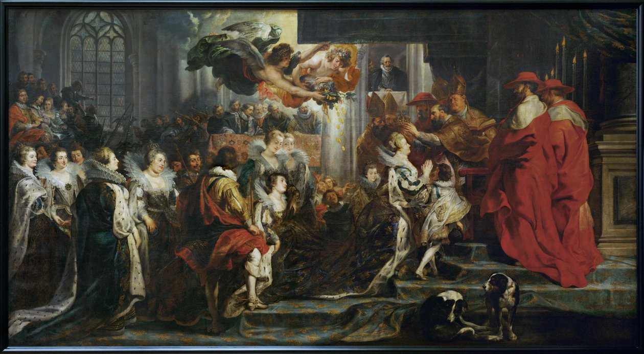 Koronacja Marii de Medicis w St. Denis autorstwa Peter Paul Rubens
