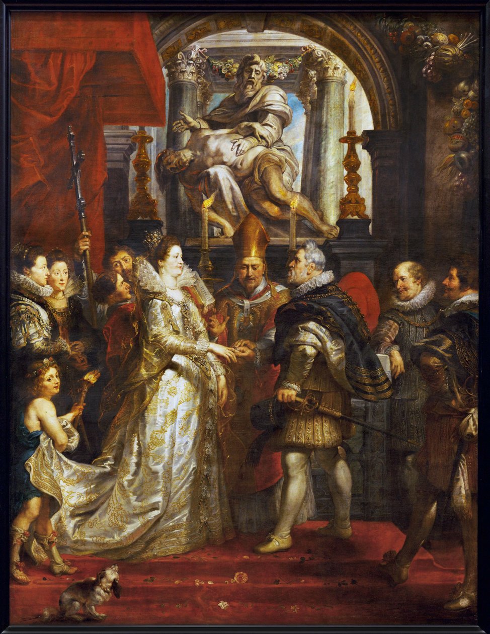 Małżeństwo przez pełnomocnika Marii de Medicis i Henryka IV we Florencji autorstwa Peter Paul Rubens