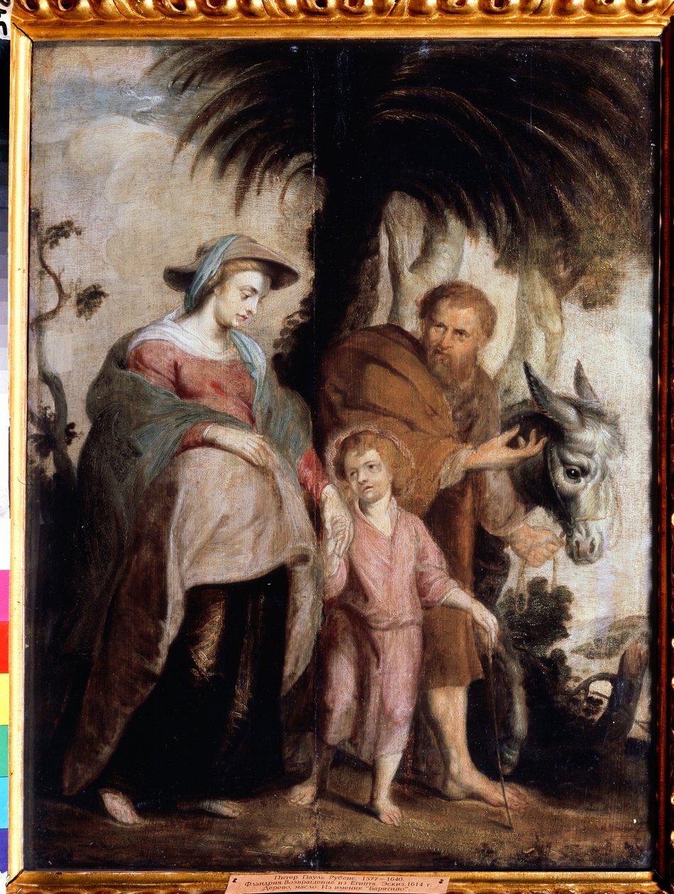 Powrót Egiptu (Powrót Egiptu). Obraz Petera Paula (Pierre-Paul) Rubensa (lub Peter Paul lub Petrus Paulus) (1577-1640). Olej na drewnie, 69 x 49 cm autorstwa Peter Paul Rubens