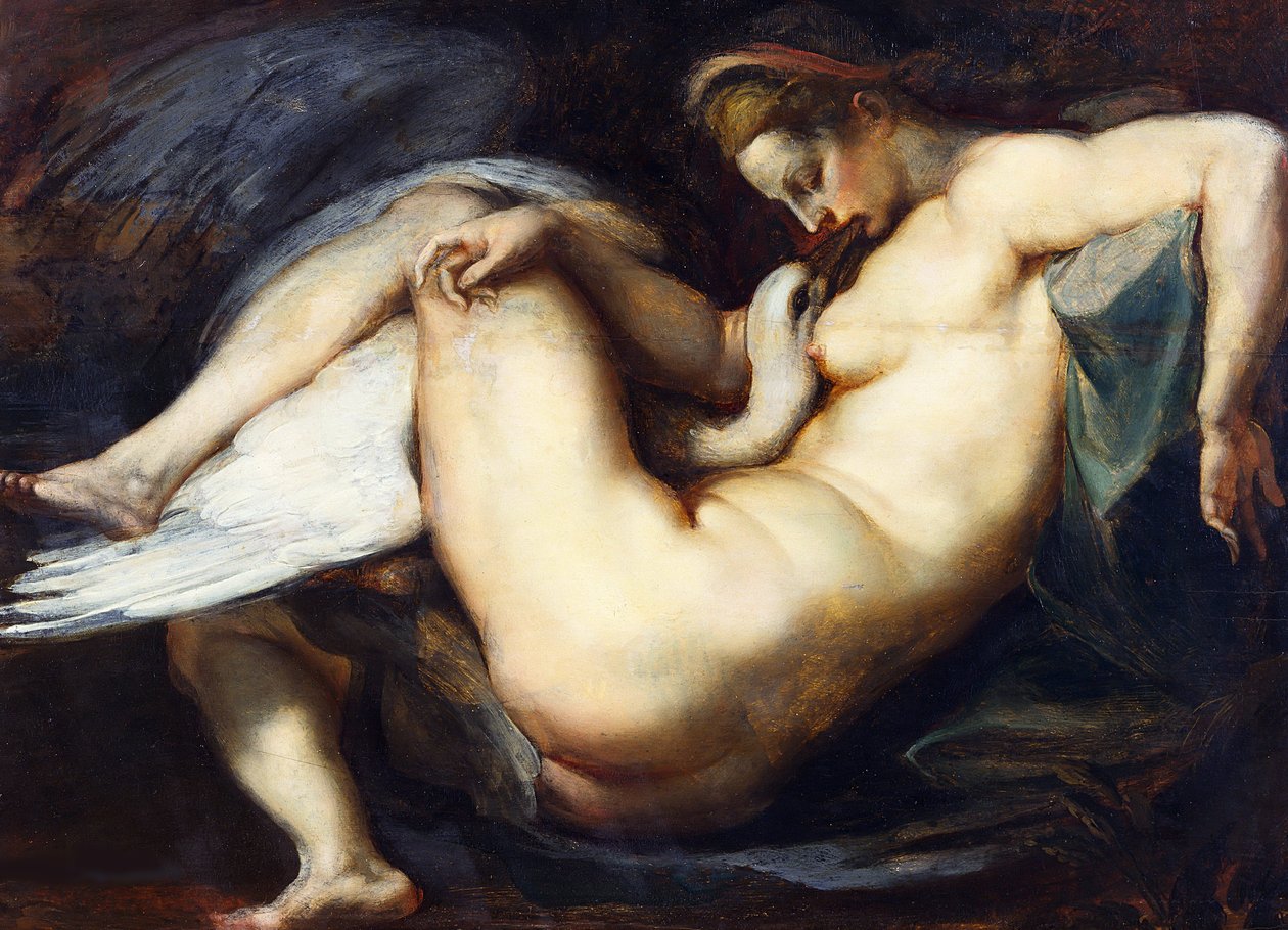 Leda i łabędź, 1598-1599 autorstwa Peter Paul Rubens