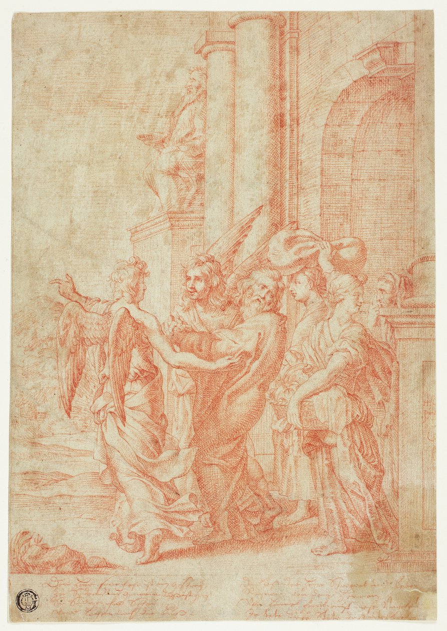 Lot i jego rodzina wyprowadzeni z Sodomy autorstwa Peter Paul Rubens