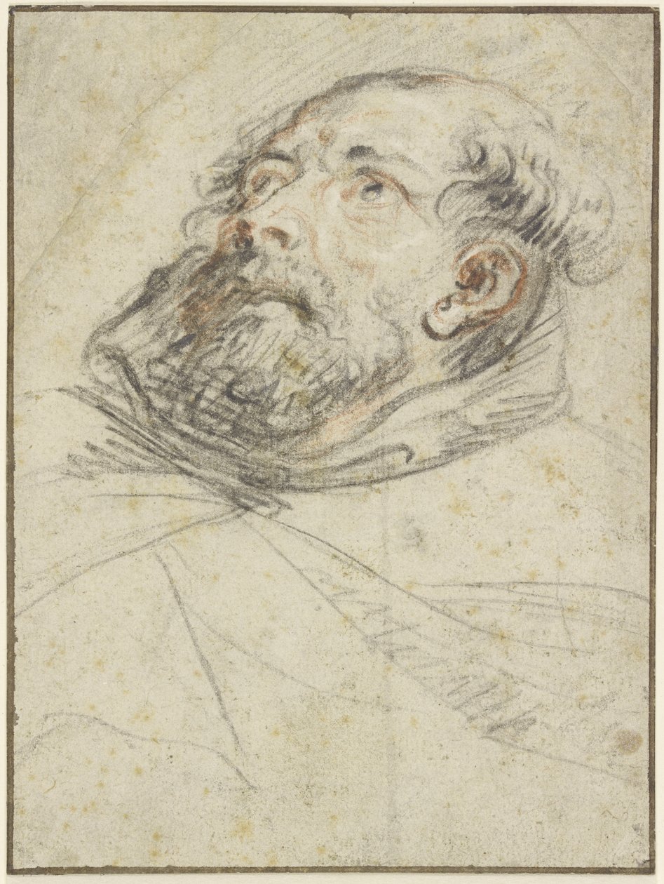 Mnich spoglądający w górę (Exemplum doloris) autorstwa Peter Paul Rubens