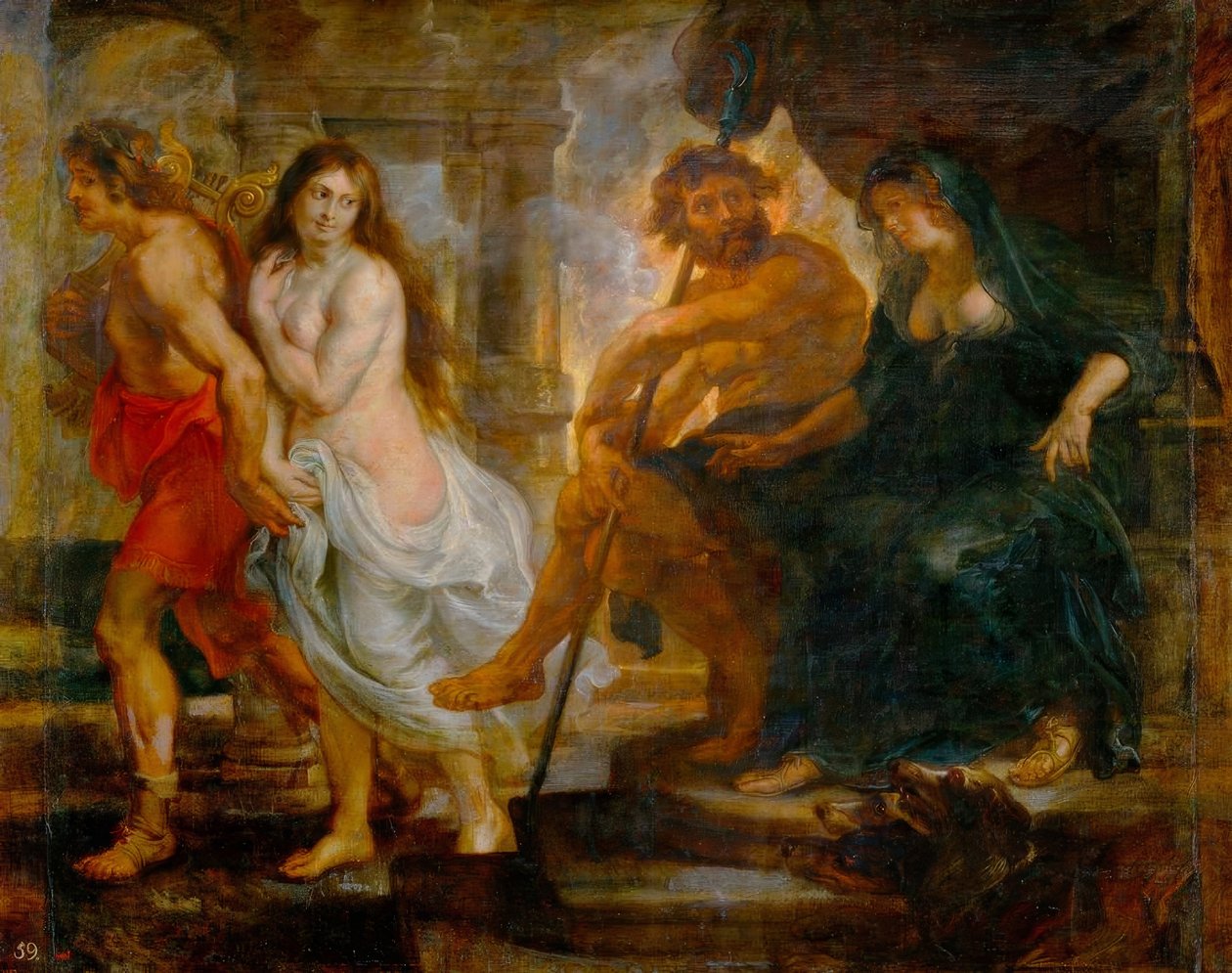 Orfeusz i Eurydyka z Plutonem i Prozerpiną autorstwa Peter Paul Rubens