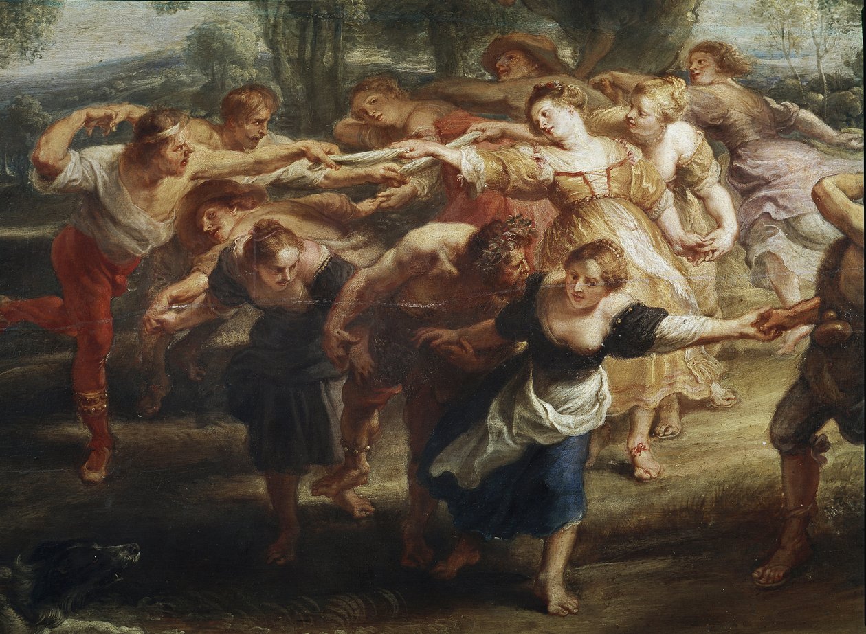 Taniec chłopski, detal (olej na płótnie) autorstwa Peter Paul Rubens