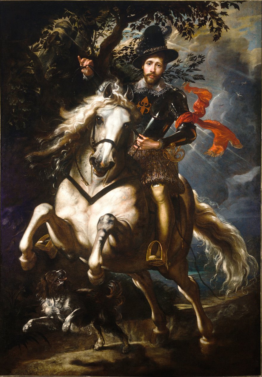 Portret Giò Carlo Dorii na koniu autorstwa Peter Paul Rubens