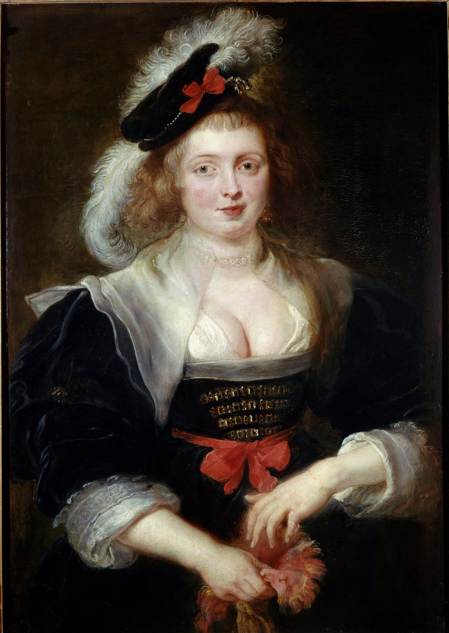 Portret Heleny Fourment (1614-1673), w rękawiczce Portret żony artysty. Obraz Pierre Paul (Pierre-Paul) Rubens (lub Peter Paul lub Petrus Paulus) (1577-1640) 1630-1631 Wym. 96,6 x 69,3 cm. Alte Pinakothek, Bayerische Staatsgemaeldesammlung autorstwa Peter Paul Rubens
