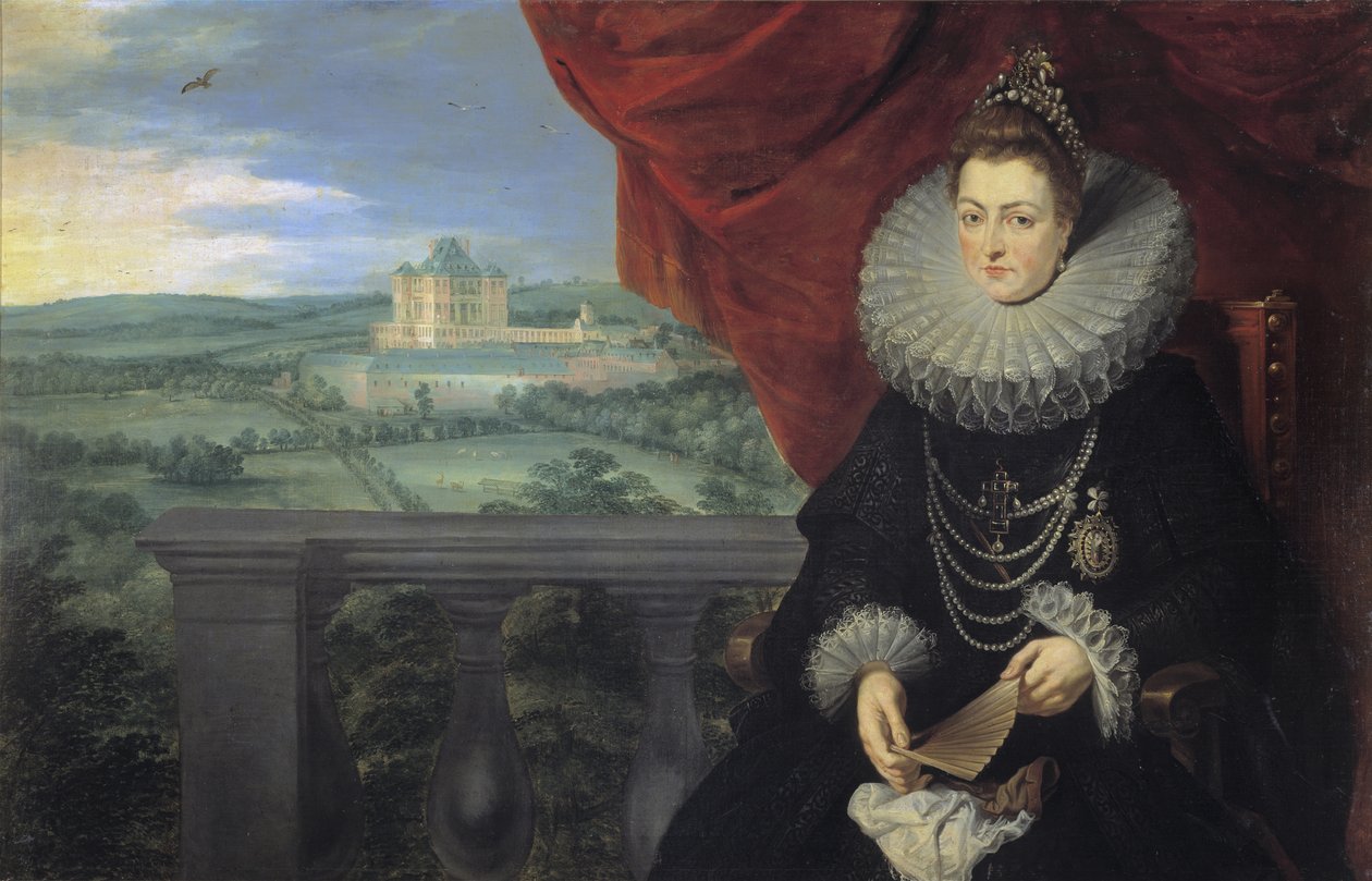 Portret Infantki Izabeli Clary Eugenia Hiszpanii 1566-1633, c. 1615 autorstwa Peter Paul Rubens