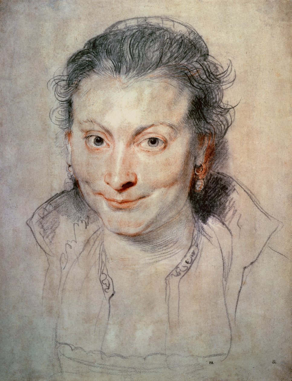 Portret Isabelli Brandt (rysunek) autorstwa Peter Paul Rubens