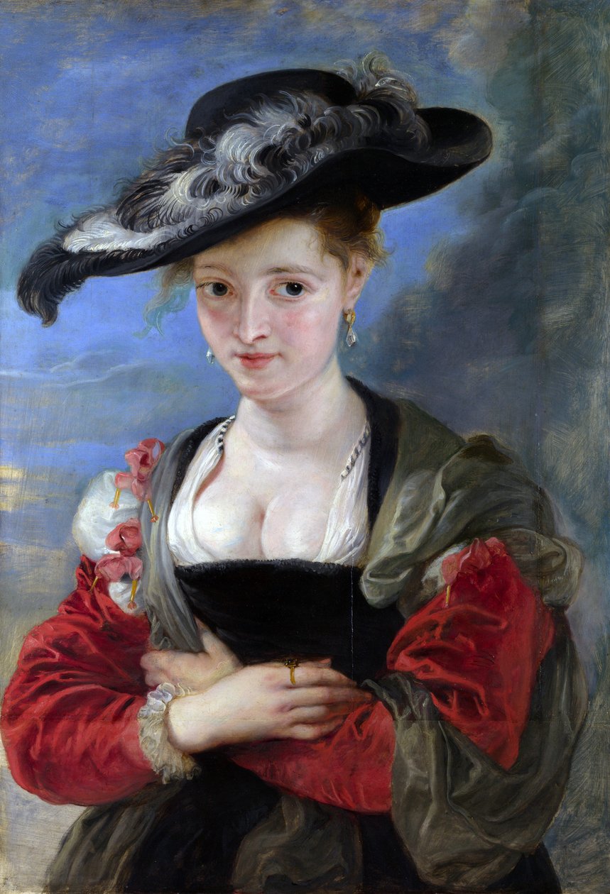 Portret Susanny Lunden (?) (Słomkowy Kapelusz) ok. 1622-5 (olej na desce) autorstwa Peter Paul Rubens