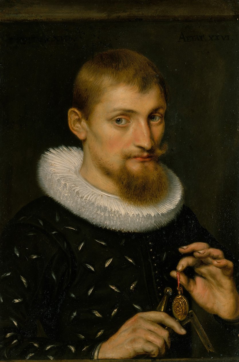 Portret mężczyzny, być może architekta lub geografa, 1597. autorstwa Peter Paul Rubens