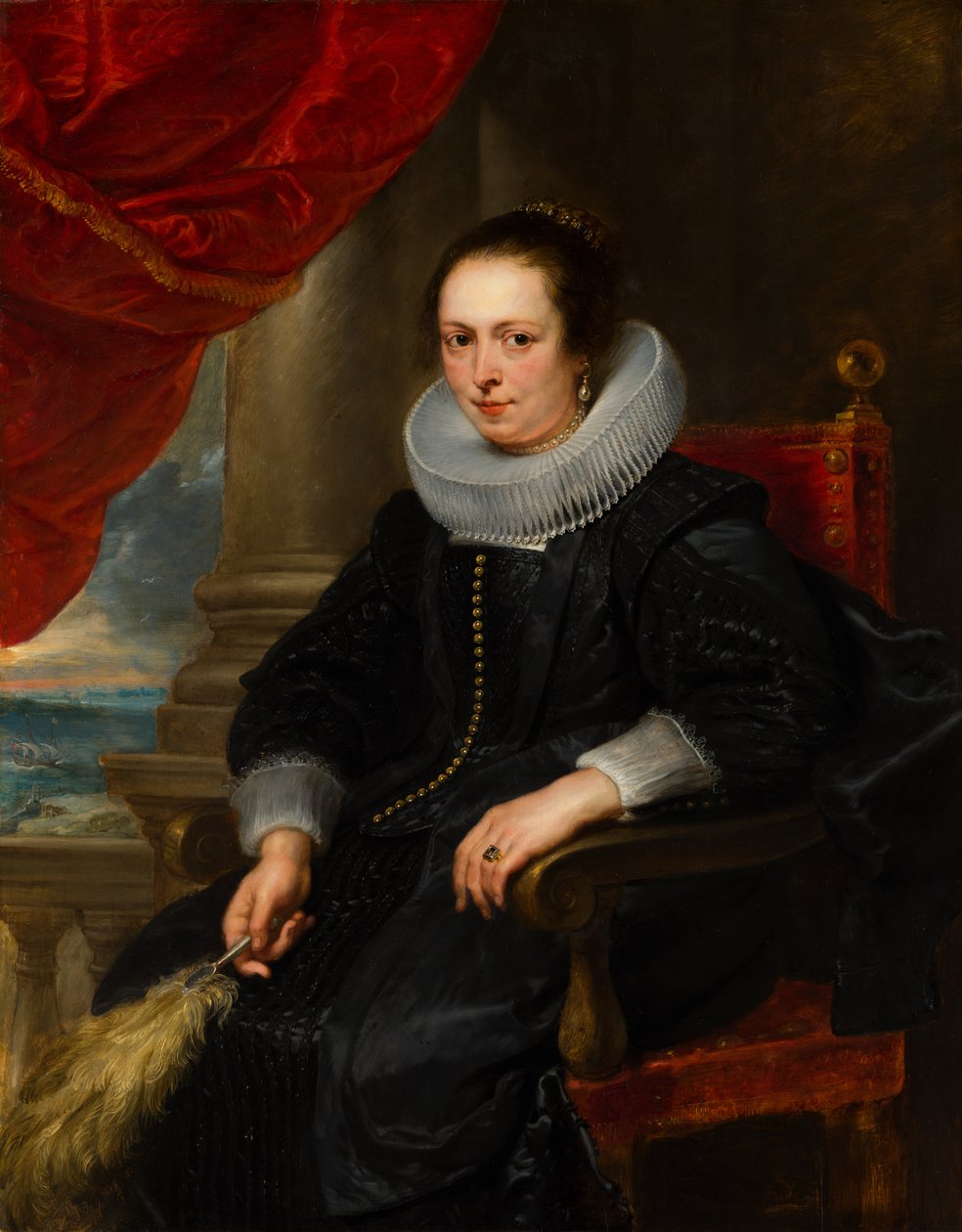 Portret kobiety, ok. 1630 (olej na desce) autorstwa Peter Paul Rubens