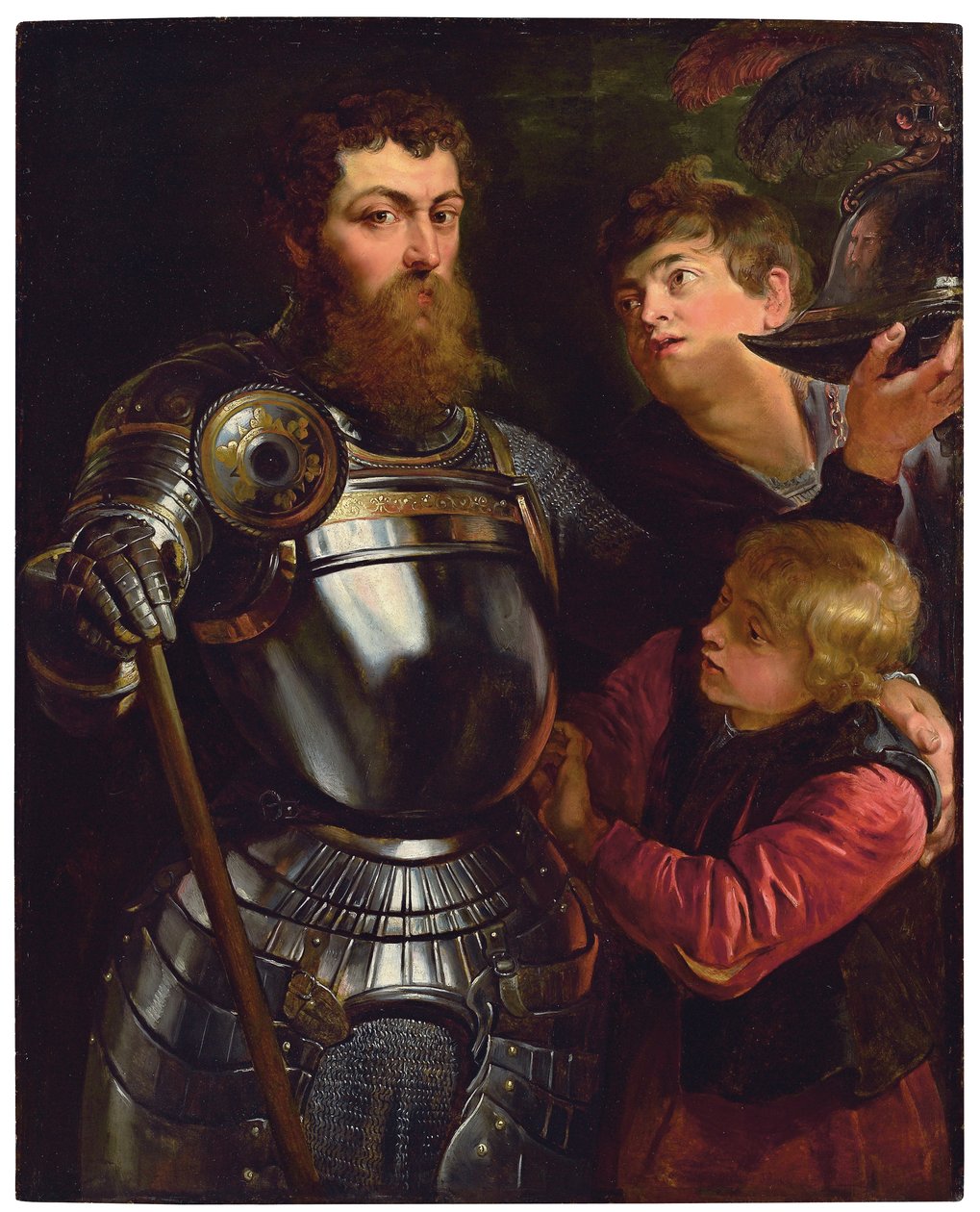 Portret dowódcy, długości 3/4, ubranego do bitwy autorstwa Peter Paul Rubens