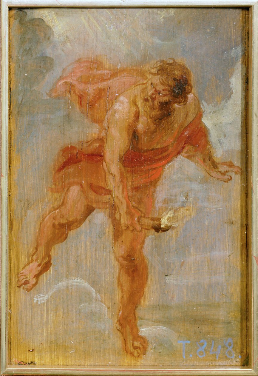 Prometeusz z ognistą różdżką (obraz na drewnie) autorstwa Peter Paul Rubens