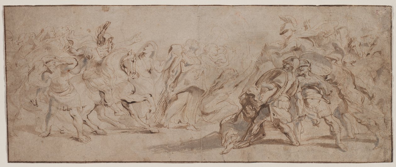 Pojednanie Rzymian i Sabinów (recto) autorstwa Peter Paul Rubens