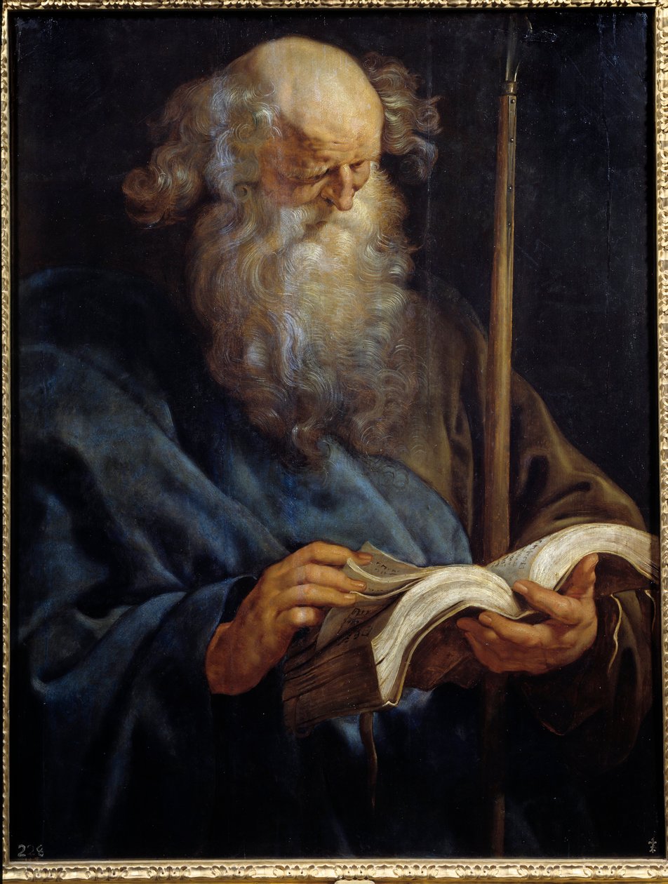 Przedstawienie apostoła św. Tomasza Obraz Piotra Pawła (Pierre-Paul) Rubensa (lub Piotra Pawła lub Petrusa Paulusa) (1577-1640) XVII w. 1,08x0,84 m Madryt, Muzeum Prado autorstwa Peter Paul Rubens
