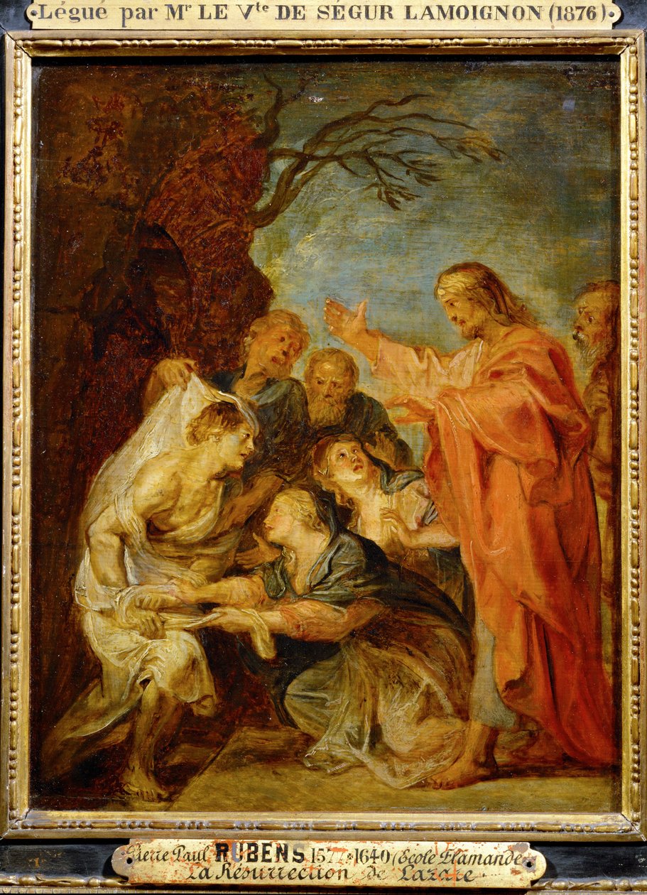 Wskrzeszenie Łazarza, szkic dla Berlina (obraz na drewnie) autorstwa Peter Paul Rubens