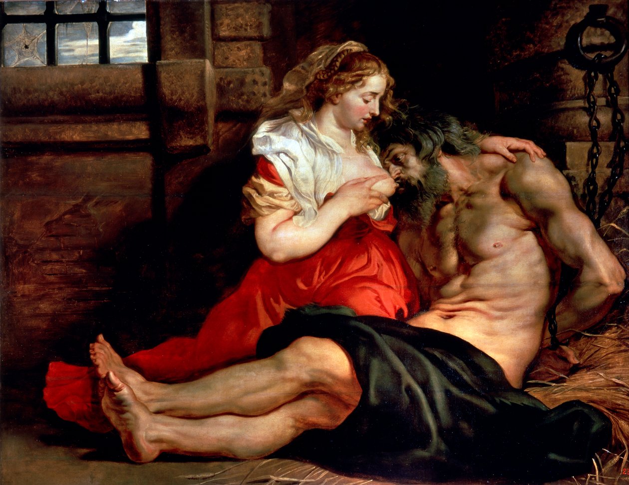 Miłosierdzie Rzymskie, c1612. autorstwa Peter Paul Rubens