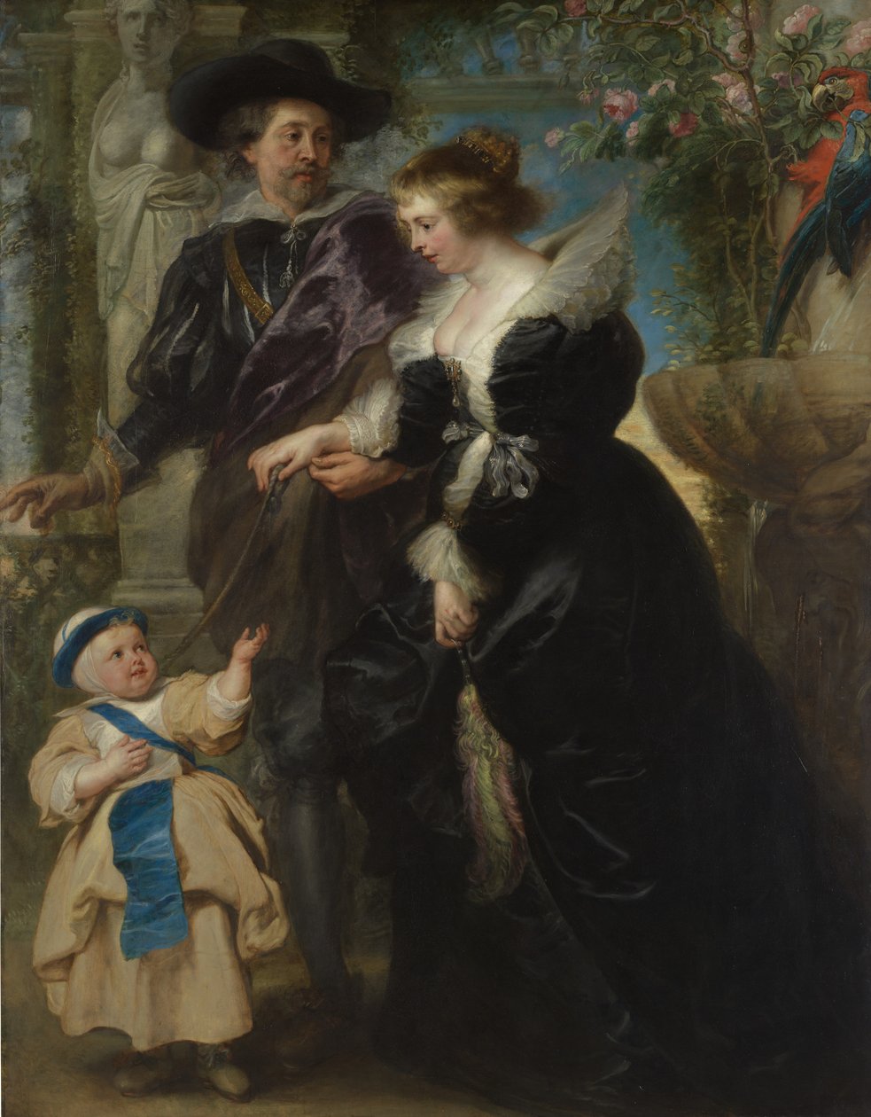 Rubens, jego żona Helena Fourment 1614-1673 i ich syn Frans 1633-1678, ca. 1635. autorstwa Peter Paul Rubens