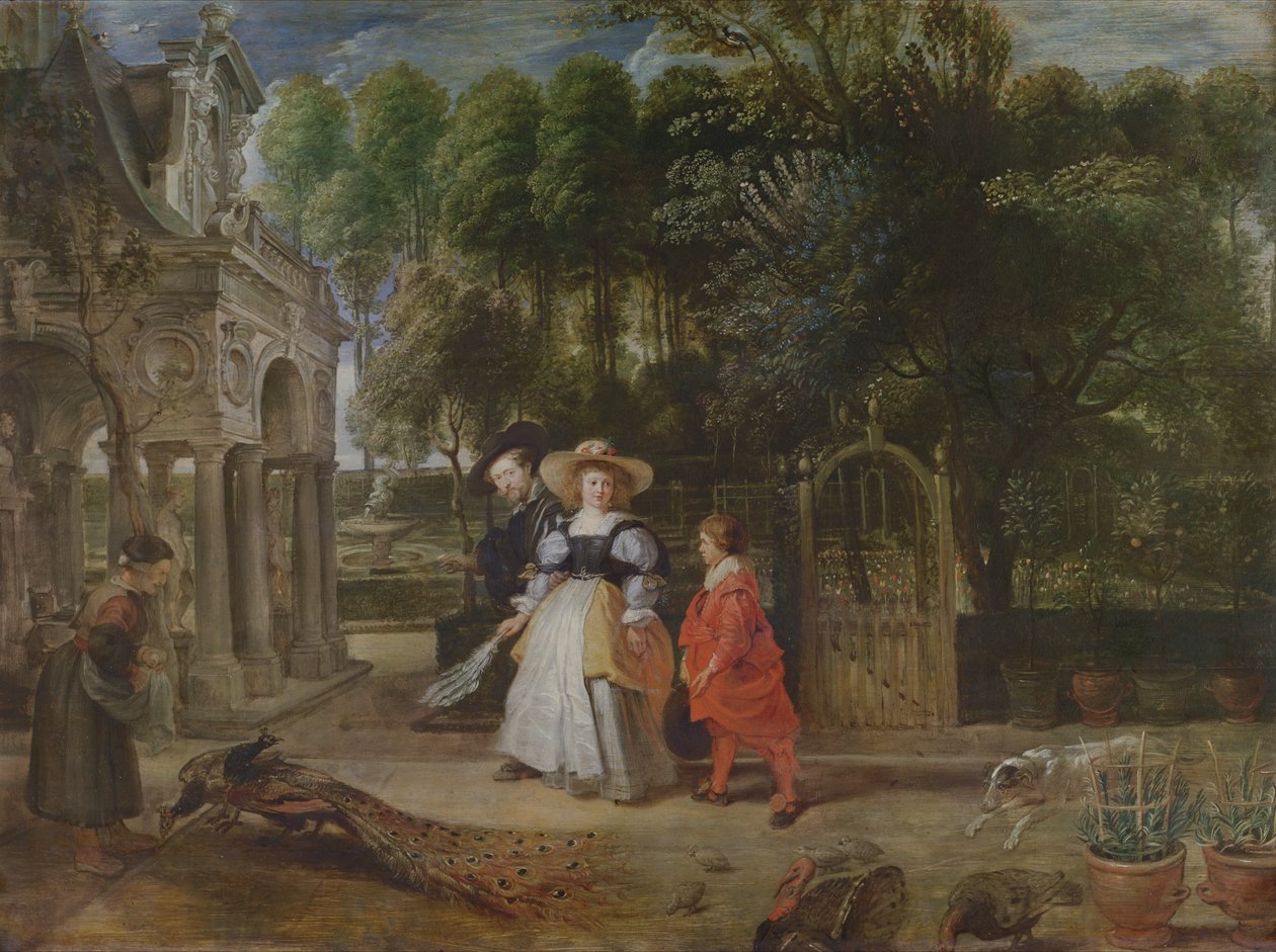 Rubens i Helene Fourment (1614-73) w ogrodzie autorstwa Peter Paul Rubens