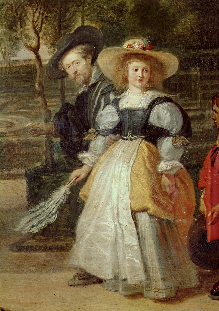 Rubens i jego druga żona Helene Fourment w ogrodzie (olej na płótnie) autorstwa Peter Paul Rubens