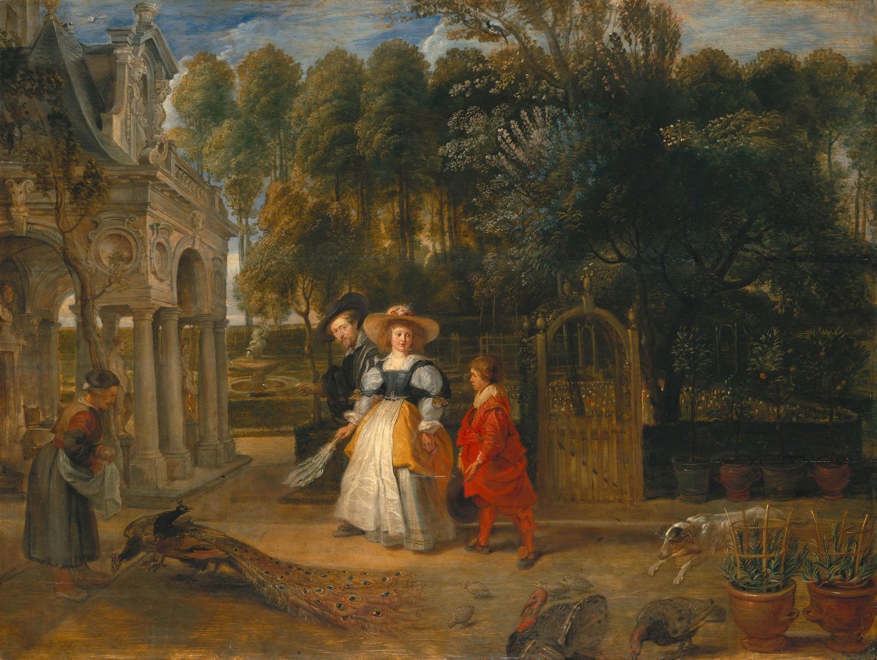 Rubens ze swoją drugą żoną w ogrodzie autorstwa Peter Paul Rubens