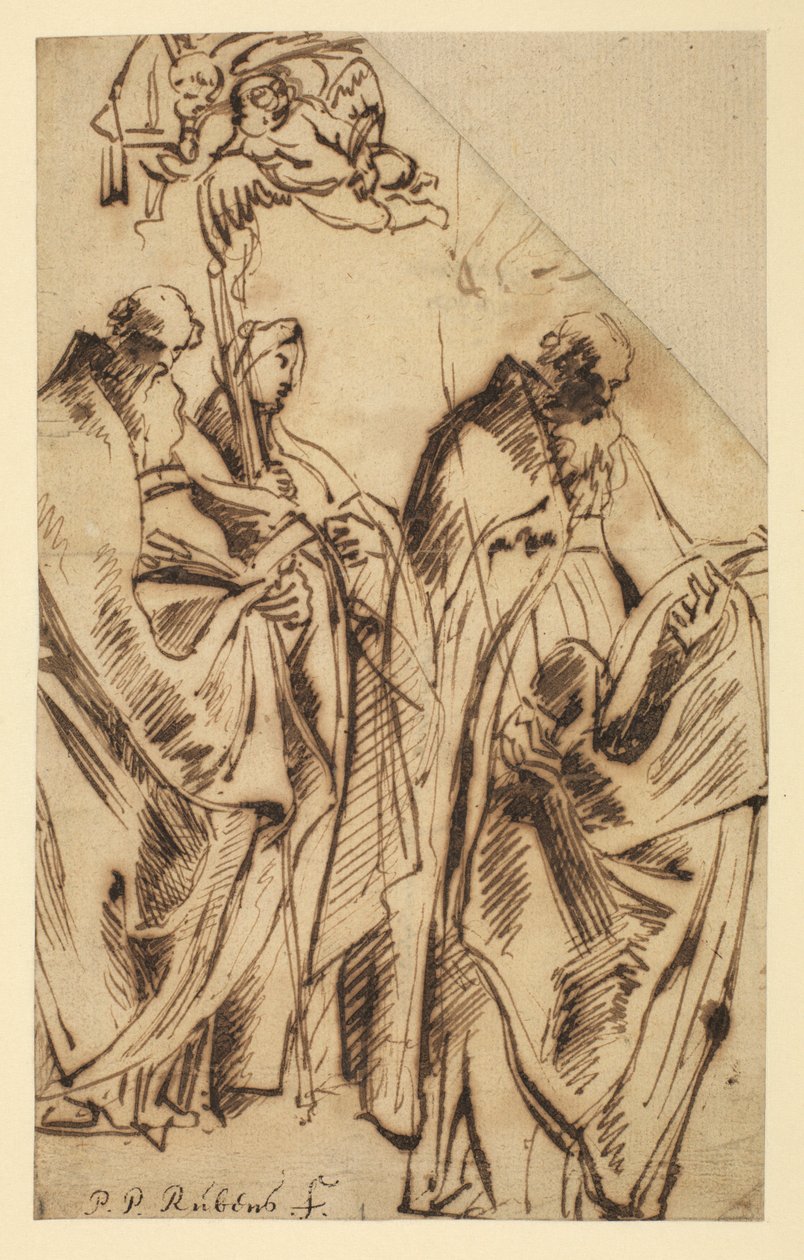 Św. Amandus i Św. Walpurga, ok. 1610 autorstwa Peter Paul Rubens