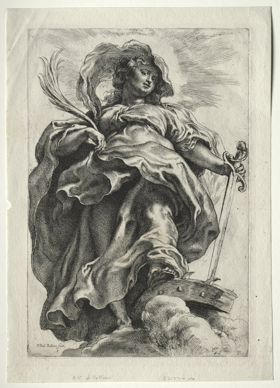 Św. Katarzyna w chmurach autorstwa Peter Paul Rubens