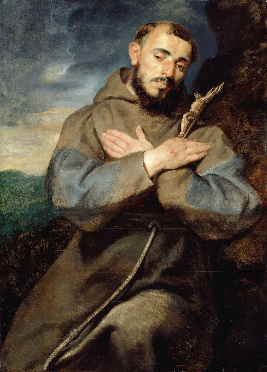 Święty Franciszek, ok. 1615 (olej na płycie) autorstwa Peter Paul Rubens