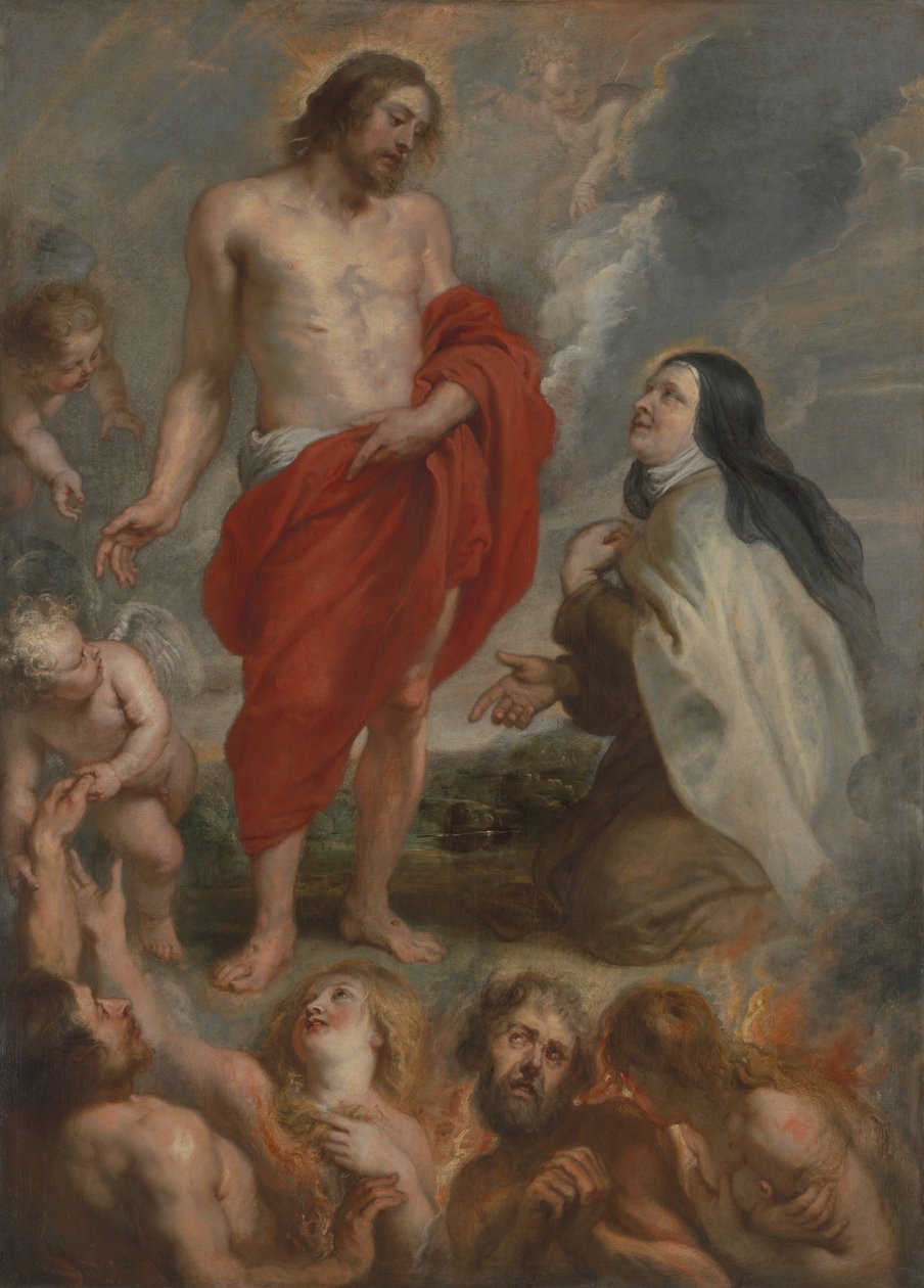 Święta Teresa z Ávila wstawiająca się za Bernardino de Mendoza w czyśćcu autorstwa Peter Paul Rubens
