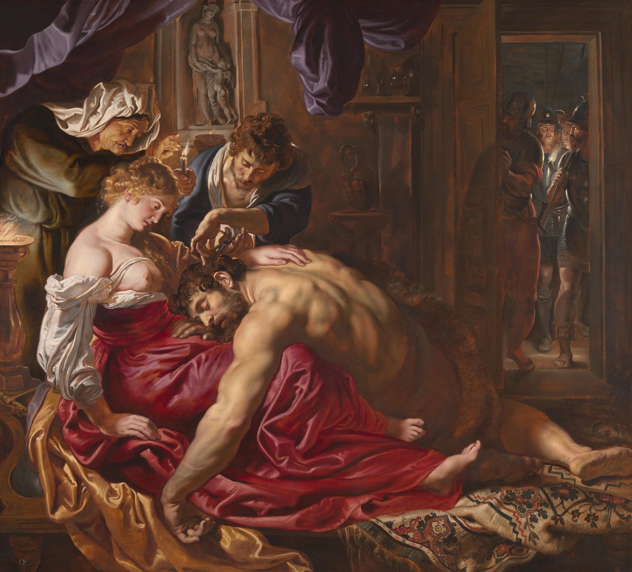 Samson i Dalila, ok. 1609 (olej na panelu) autorstwa Peter Paul Rubens