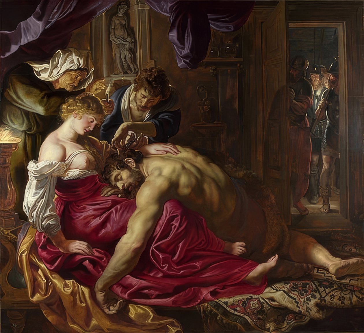 Samson i Dalila. Około 1609-10 autorstwa Peter Paul Rubens