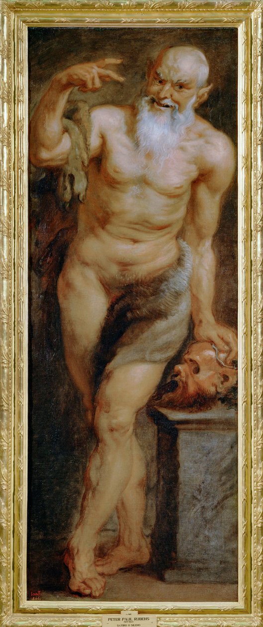 Silen lub faun, namalowany dla Torre de La Parada (obraz na płótnie) autorstwa Peter Paul Rubens