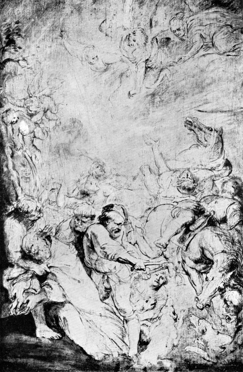 Szkic męczeństwa św. Liwina, ok. 1633, 1933. autorstwa Peter Paul Rubens