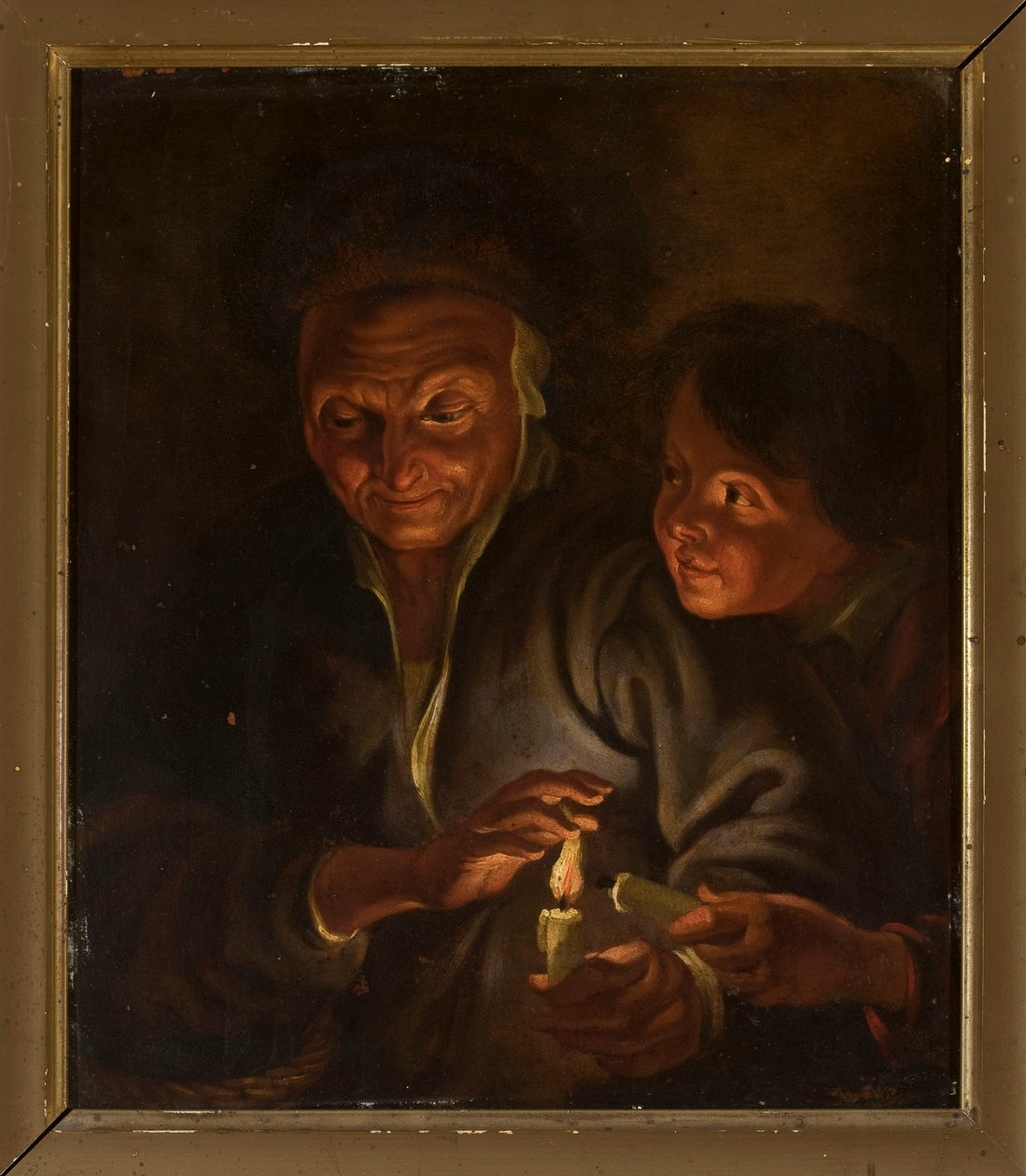 Staruszka i chłopiec ze świecą autorstwa Peter Paul Rubens