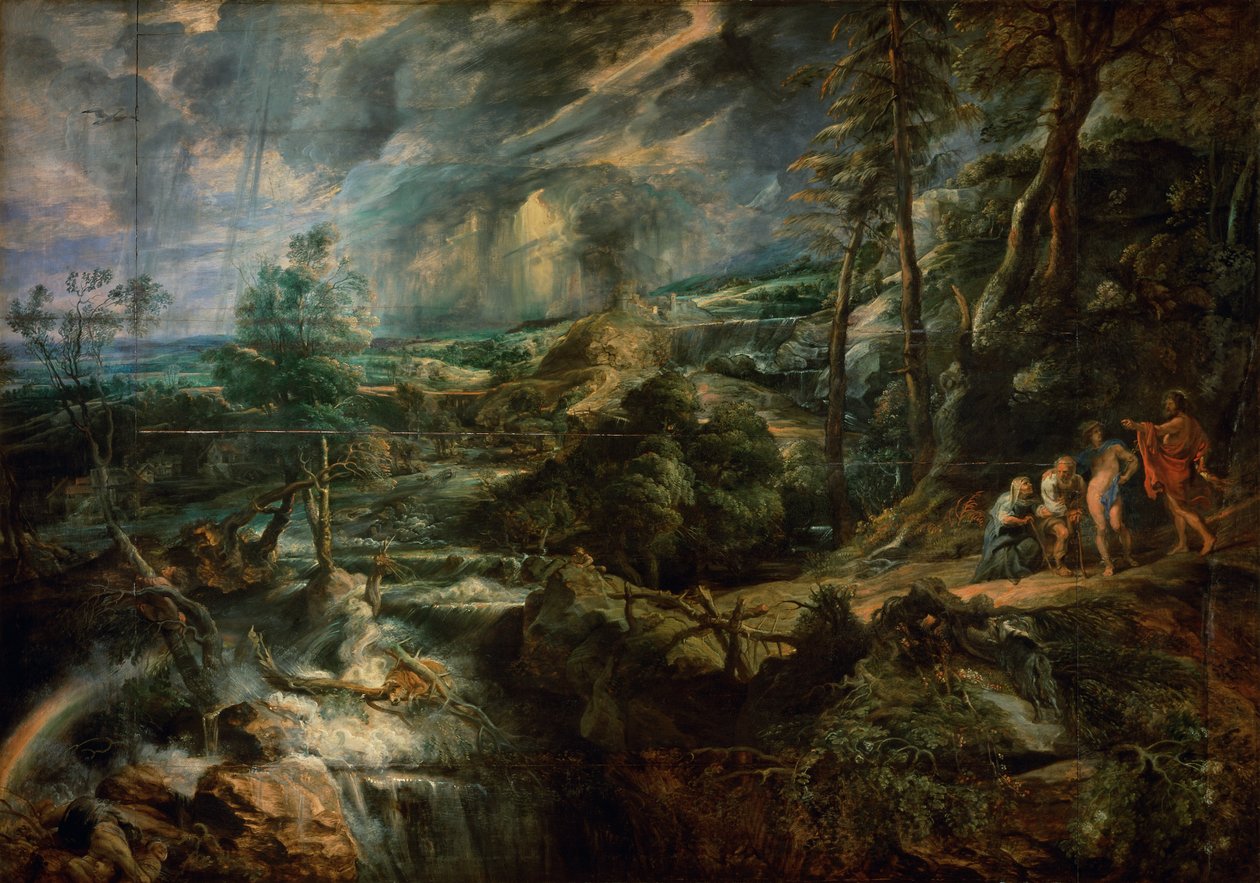 Burzowy pejzaż z Filemonem i Baucis autorstwa Peter Paul Rubens