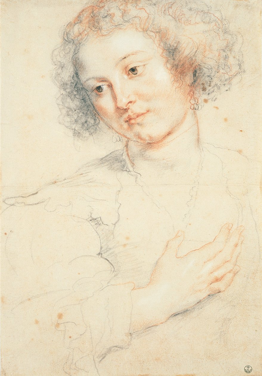 Studium Głowy św. Apolonii (rysunek) autorstwa Peter Paul Rubens