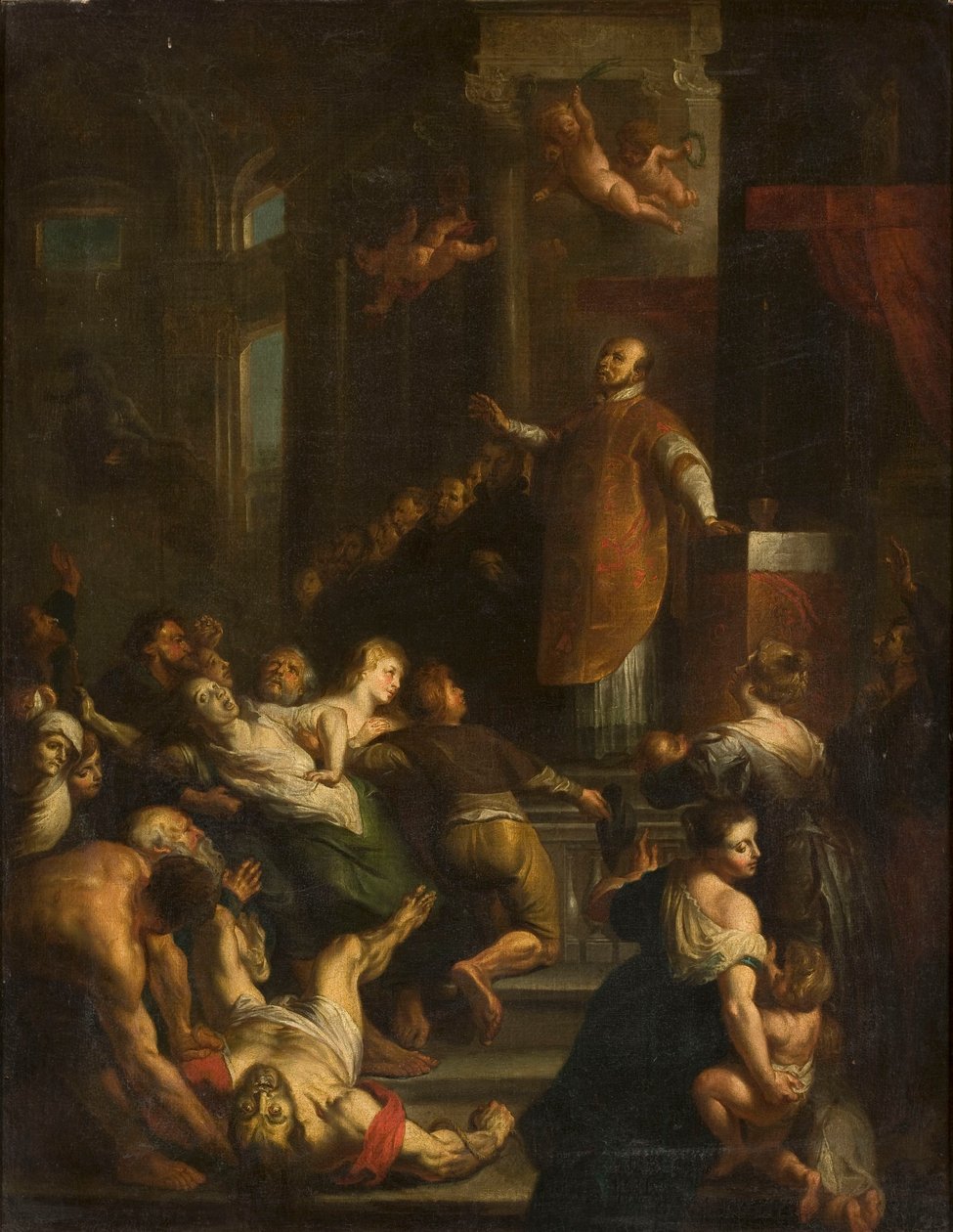Święty Ignacy Loyola wypędza z opętanego złe duchy autorstwa Peter Paul Rubens